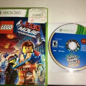 Family Game night 4 loose disc and Lego the movie video game with Xbox 360